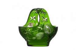 Lead Crystal Basket Thistle