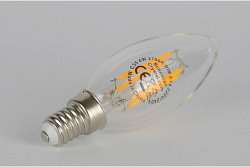 LED E14 4 Watt Filament, dimmbar, warmweiss, Kerzenform